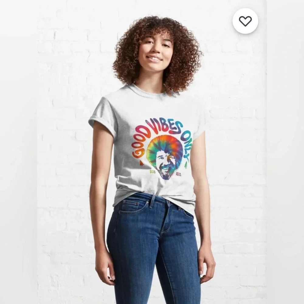 Bob Ross Good Vibes Only Multicolor Graphic Classic T-Shirt
Pop Culture
